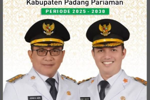 Bupati dan Wakil Bupati Pariaman Periode 2025-2030